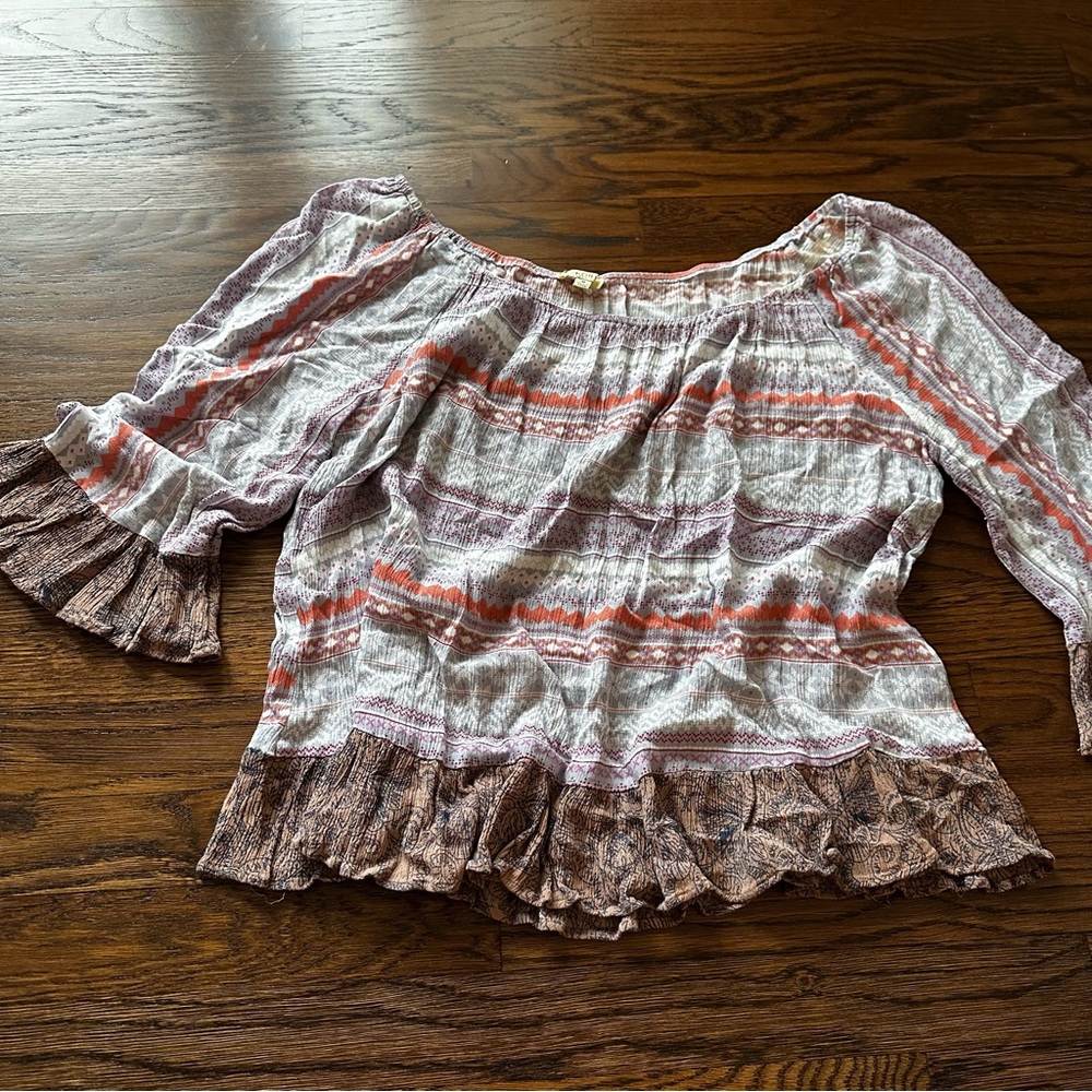 Kori America Off the Shoulder boho Blouse